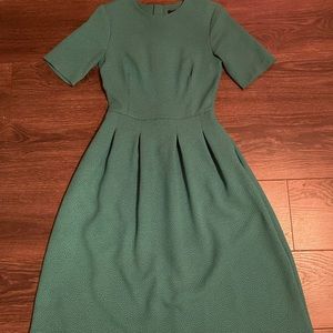 H&M midi dress in sage green.